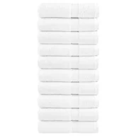 Ręczniki - vidaXL Ręczniki premium SOLUND, 10 szt., białe, 50x100 cm, 600 g/cm² - miniaturka - grafika 1