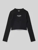 Koszulki dla dziewczynek - Bluzka z długim rękawem z wyhaftowanym logo - miniaturka - grafika 1