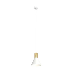 Rosa lampa wisząca 1xE27 biała/złota 1389/1 - Lampy sufitowe - miniaturka - grafika 1