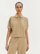 Bluzy damskie - Puma Bluza T7 For The Fanbase 624343 Beżowy Relaxed Fit - miniaturka - grafika 1