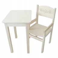 Zestawy mebli dla dzieci - STOLIK 37/50 + KRZESEŁKO PEŁNE Z PODŁOKIETNIKIEM DLA JUNIORA + GRAWER IMIĘ - miniaturka - grafika 1