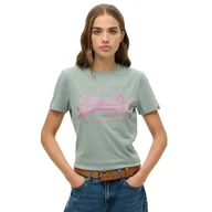 Koszulki i topy damskie - Superdry Vl Rhinestone Slim T-shirt - miniaturka - grafika 1