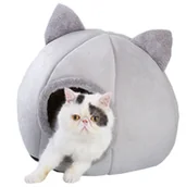 Legowiska dla psów - Domek dla kota budka legowisko pluszowe na zimę d643 - miniaturka - grafika 1