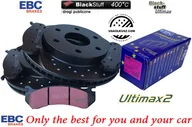 Tarcze hamulcowe - Przednie klocki Ultimax2 + NAWIERCANE NACINANE tarcze hamulcowe EBC seria GD Chevrolet Tahoe 2000-2006 - miniaturka - grafika 1