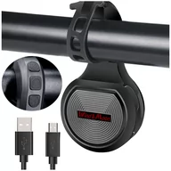 Akcesoria do smartwatchy - Dzwonek elektryczny 2w1 alarm rowerowy Alogy Waterproof Electric Bell na rower wodoodporny czarny - miniaturka - grafika 1