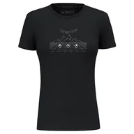 Koszulki i topy damskie - Salewa Pure Dolomites Merino T-Shirt damski, Black Out, M - miniaturka - grafika 1