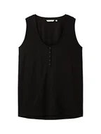 Koszulki i topy damskie - TOM TAILOR Damski 1036790 Top, 14482-Deep Black, 3XL, 14482 – Deep Black, 3XL - miniaturka - grafika 1