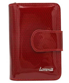 Portfele - Elegancki, lakierowany portfel damski ze skóry naturalnej RFID - Lorenti - grafika 1