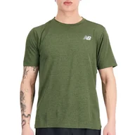Koszulki sportowe męskie - Koszulka New Balance MT21262KMU - zielona - miniaturka - grafika 1