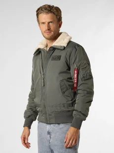 Alpha Industries Kurtka męska Mężczyźni Sztuczne włókno zielony jednolity, M - Kurtki męskie - miniaturka - grafika 1