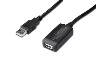 Digitus Kabel przedłużający USB 2.0 HighSpeed Typ USB A/USB A M/Ż aktywny, czarny 15m - Kable USB - miniaturka - grafika 3