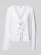 Bluzki damskie - Bluzka o kroju regular fit z wiązaniem model ‘LEILANI’ - miniaturka - grafika 1