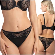Majtki damskie - Majtki brazyliany wycięte koronkowe zmysłowe figi Samanta Mystery M300 L - miniaturka - grafika 1