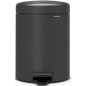 Kosze na śmieci - Brabantia Kosz na śmieci pedałowy NewIcon 5l mineral infinite grey 200489 - miniaturka - grafika 1