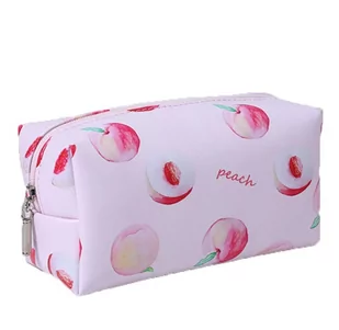 Folding oblong cosmetic bag peach KS77 - Kosmetyczki, organizery i kuferki - miniaturka - grafika 3