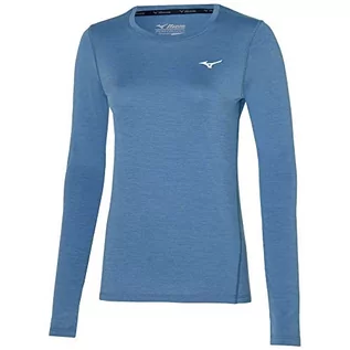 Koszulki i topy damskie - Mizuno Damska koszulka Impulse Core LS do biegania, Copen Blue, S - grafika 1