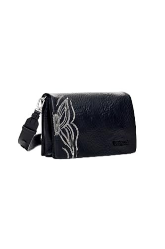 Desigual, BAG_GOODALL DORTMUND FLAP Damskie, Czarny (Black)