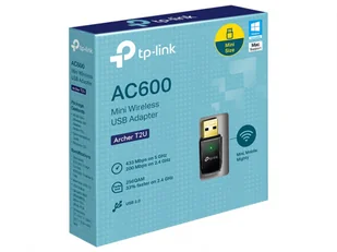Dwupasmowa, bezprzewodowa karta sieciowa USB T2U, AC600 - Switche - miniaturka - grafika 2