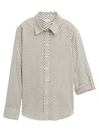 Bluzki damskie - Tom Tailor Bluzka w kolorze beżowo-antracytowo-białym - miniaturka - grafika 1