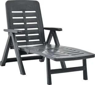 Elior Antracytowy leżak ogrodowy z podłokietnikami - Dantes - Leżaki ogrodowe - miniaturka - grafika 1