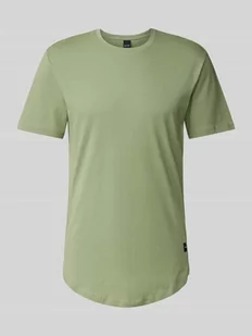 T-shirt w jednolitym kolorze z okrągłym dekoltem - Koszulki męskie - miniaturka - grafika 1
