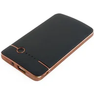 Powerbanki - Sunen PowerBank 4000mAh, Li-Poly, LED, czarny P4000B - miniaturka - grafika 1