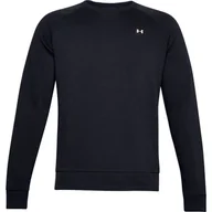 Bluzy męskie - Męska Bluza UNDER ARMOUR UA RIVAL FLEECE CREW 1357096-001 – Czarny - miniaturka - grafika 1