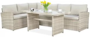 Narożnik Technorattan Salo Beige - Focus Garden - Meble ogrodowe - miniaturka - grafika 1
