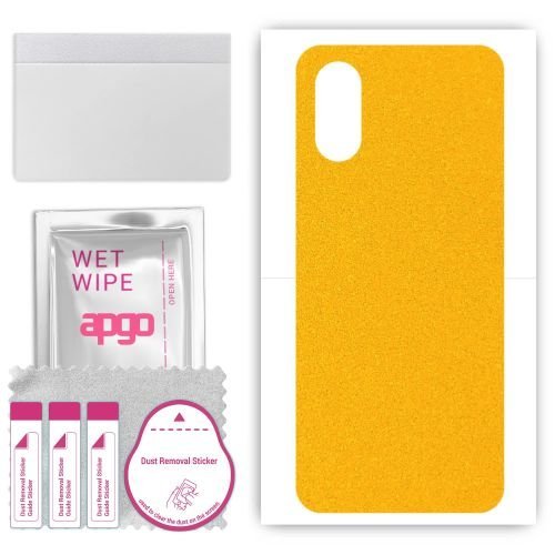 folia naklejka skórka strukturalna na TYŁ do Sony Xperia 1 VI - Żółty Pastel Matowy - apgo SKINS