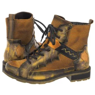 Botki Żółte 06558-07/00-8 (MA1266-a) Maciejka - Botki damskie - miniaturka - grafika 1