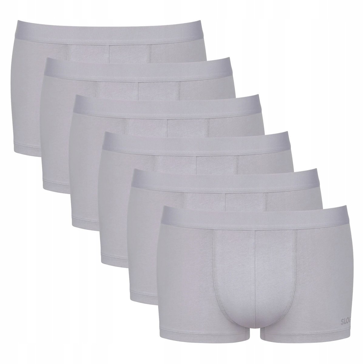 SLOGGI 6-PACK BOKSERKI MĘSKIE SZARE KLASYCZNE PROSTE XXL 6FA