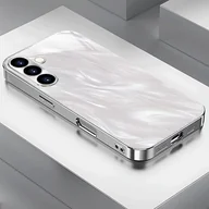 Etui i futerały do telefonów - TEMU Piękny i Elegancki Biały Zakrzywiony Etui z Elektroplatynowanego Szkła dla for Samsung Galaxy S25, S24 Ultra, S23 FE, S23, S22 Ultra, S22 Plus, - miniaturka - grafika 1