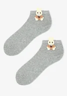 Skarpetki damskie - SKARPETY MARILYN DAMSKIE CUTE RABBIT (kolor Bordowy, rozmiar 36-40) - miniaturka - grafika 1