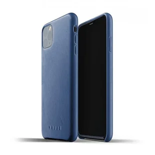 Mujjo BV Full Leather Case etui skórzane do iPhone 11 Pro Max niebieskie IEOMU11PMMB - Etui i futerały do telefonów - miniaturka - grafika 2