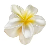 Ozdoby do włosów - KLAMRA KWIAT szczęka duża SPINKA do włosów kwiatek Kwiat Plumerii HAWAJSKA - miniaturka - grafika 1