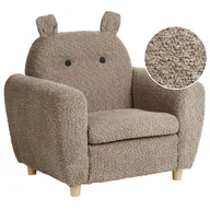 Krzesełka i taborety dla dzieci - Fotel dziecięcy maribo boucle brązowy B574096 - miniaturka - grafika 1