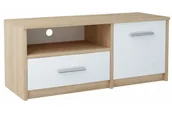 Szafki RTV - Skandynawska szafka pod telewizor dąb sonoma + biały Z5-W73 - miniaturka - grafika 1