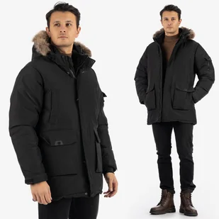 Kurtka Męska Zimowa Parka Klasyczna Z Kapturem Ciepła Czarna JP-68515 Czarny XXL - Kurtki męskie Kurtka Męska Zimowa Parka Klasyczna Z Kapturem Ciepła Czarna JP-68515 Czarny XXL - Kurtki męskie - miniaturka - grafika 1