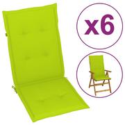 Poduszki ogrodowe - vidaXL Poduszki na krzesła ogrodowe, 6 szt., jasnozielone, 120x50x4 cm - miniaturka - grafika 1