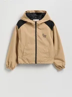 Kurtki i płaszcze dla dziewczynek - Reserved - Lekka kurtka z kapturem - beżowy - miniaturka - grafika 1