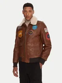 Kurtki męskie - Milestone Kurtka skórzana MSMatti 531070 60400 Brązowy Regular Fit - miniaturka - grafika 1