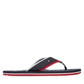 Klapki i japonki męskie - Japonki Tommy Hilfiger Tumble Beach Sandal FM0FM05710 Granatowy - miniaturka - grafika 1