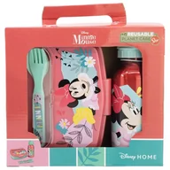 Bidony dla dzieci - Zestaw śniadaniówka/bidon aluminiowy MYSZKA MINNIE - miniaturka - grafika 1