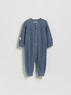 Komplety dla niemowląt - Reserved - Dzianinowy kombinezon - granatowy - miniaturka - grafika 1