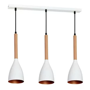 Lampa wisząca Muza 3 x 60 W E27 biała/złota 9108 - Lampy sufitowe - miniaturka - grafika 1