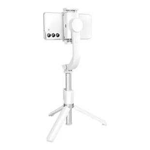 Zestaw / uchwyt selfie z pilotem na bluetooth tripod GIMBAL stabilizator biały SSTR-L08 - Selfie stick - miniaturka - grafika 1