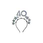 Dodatki do strojów karnawałowych - Opaska z gwiazdkami 40 srebrna - miniaturka - grafika 1