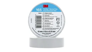 Taśma izolacyjna 15mm x 10m PVC Temflex 165 biała 7100184731 - Taśmy izolacyjne i naprawcze - miniaturka - grafika 1