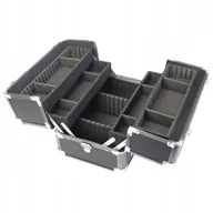 Kosmetyczki, organizery i kuferki - Kosmetyczka pudełko do makijażu uniwersalne etui czarne - miniaturka - grafika 1