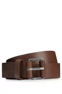 Paski - BOSS Scott-St Sz30 męski pasek ze skóry z wytłoczonym logo na szlufce, Dark Brown202, 90 - miniaturka - grafika 1